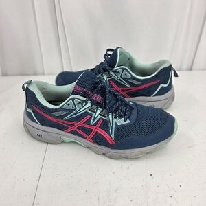 Asics Gel Venture 8 1012B231 Running Sneakers Blue Pink Green Women's Sz 10 Wide